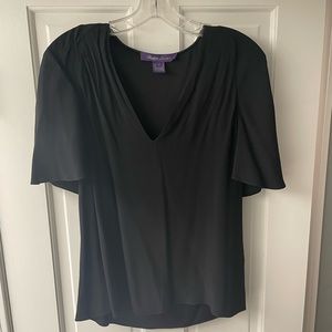 Ralph Lauren Purple Label black blouse with cape back. Size 6